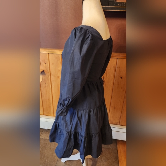 Madewell Poplin Lizzie Dress Square Neck in Twilight Size 00 - Picture 4 of 11